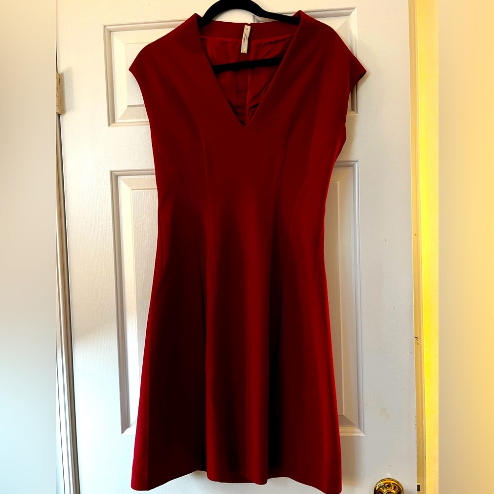 Prada deep-v neck dress.